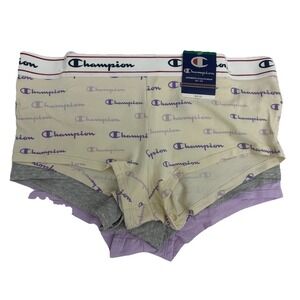 Women's Champion Boyshort Underwear Panties 3-Pairs Multicolor Size L /7 New